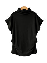 Load image into Gallery viewer, Casual Loose Turtleneck Short Sleeve T-Shirt Top
