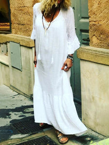 Fashion Casual Ruffled Sleeve Dress
