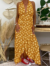 Load image into Gallery viewer, Holiday Fashion Halter Print Dress
