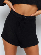 Load image into Gallery viewer, Pure Color Tops Casual Shorts Knit Set
