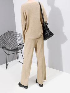 Round Neck Loose Casual Woman's Suit