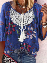 Load image into Gallery viewer, Bohemian Casual Loose Lace Floral Top
