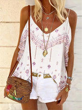 Load image into Gallery viewer, Romantic Idyllic Bohemian Loose Casual Floral Strap Top
