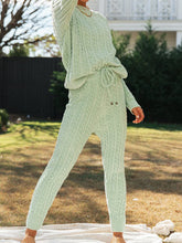 Load image into Gallery viewer, Casual Loose Round Neck Long Sleeve Top Pants Knitted Suit
