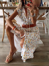 Load image into Gallery viewer, Casual Fashion Small Floral Shirt Dress
