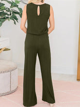 Load image into Gallery viewer, Sleeveless Round Neck Top Wide-leg Casual Jumpsuit
