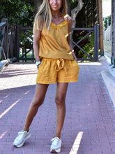 Load image into Gallery viewer, Casual Loose Comfortable V Neck Sling Tops Shorts Set
