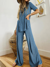 Load image into Gallery viewer, Spring Autumn Comfortable Short Sleeve Top Trouser Suits for Women
