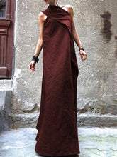 Load image into Gallery viewer, Split-joint Sleeveless Linen Dress
