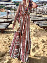 Load image into Gallery viewer, Deep V-Neck Sleeveless Maxi Dresses for Vacation
