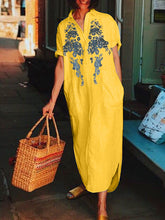 Load image into Gallery viewer, Plus Size short sleeve V-neck Elegant Casual Midi Dress
