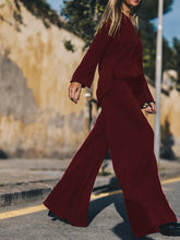 Load image into Gallery viewer, Fashionable Casual Loose Shirt Pants Knitted Suit
