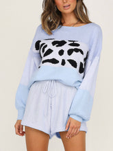 Load image into Gallery viewer, Leopard Stitching Contrast Suit
