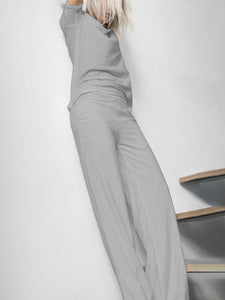 Simple Casual Loose Top Pants Set