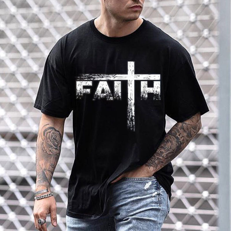 Men'S Round Neck Short Sleeve Christian T-Shirt