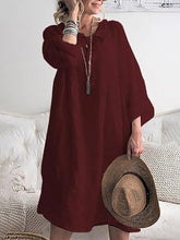 Load image into Gallery viewer, Lapel Long Sleeved Casual Dress
