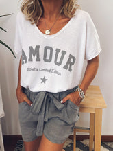 Load image into Gallery viewer, Casual Loose V-Neck Top Shorts Set
