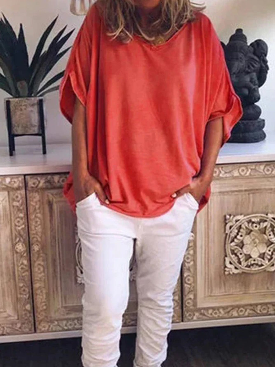 Casual Cotton Short Sleeve T-shirt Top