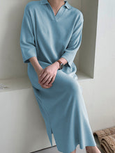 Load image into Gallery viewer, Simple Soft Casual Loose Short-Sleeved V-Neck Comfortable Dress
