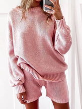 Load image into Gallery viewer, Casual Loose Solid Color Shirt Shorts Two-piece Suit
