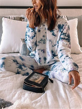Load image into Gallery viewer, Casual Loose Sweater Pants Tie Dye Suit
