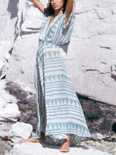 Load image into Gallery viewer, Striped V-Neck Bohemian Dress
