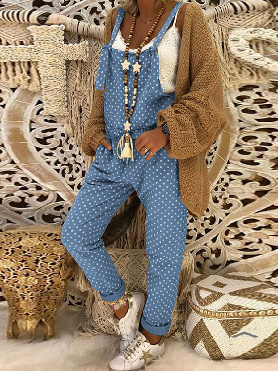 Casual Dot printing Summer Leisure Jumpsuit