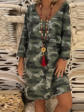 Load image into Gallery viewer, Simple Casual Loose Camouflage Dress
