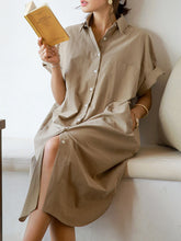 Load image into Gallery viewer, Simple Casual Loose Lapel Dress
