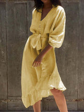 Load image into Gallery viewer, Casual V-Neck Dress
