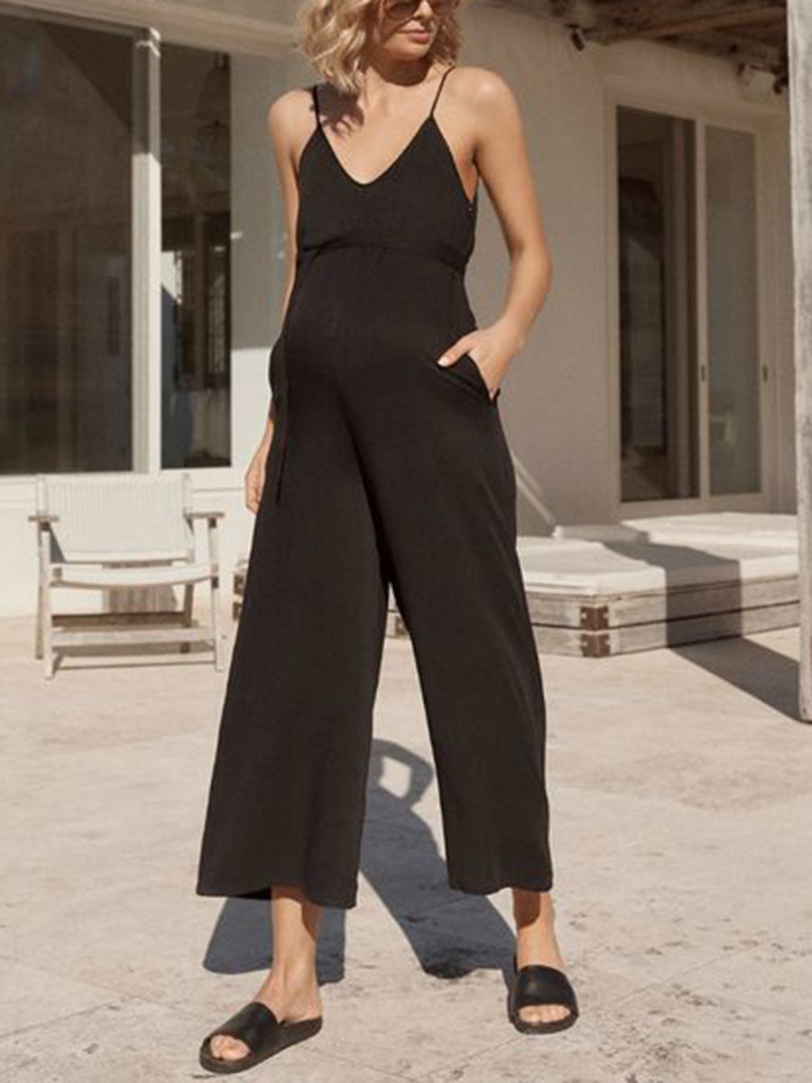 Camisole Wide Leg Trousers Maternity Jumpsuit