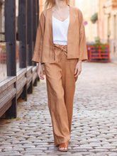Load image into Gallery viewer, Casual Camisole Long-sleeved Top and Trousers Three-piece Suit
