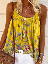 Load image into Gallery viewer, Bohemian Vintage Butterfly Strap Top
