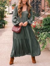 Load image into Gallery viewer, Elegant Lantern Sleeve Vintage Maxi Dress
