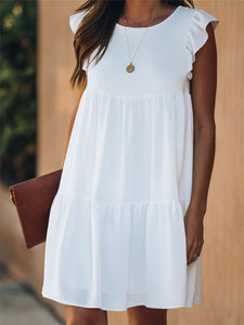 Romantic Sweet Simple Casual Loose Mini Dress