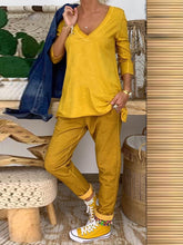 Load image into Gallery viewer, Casual Loose Long Sleeve Top Pants Suit
