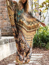Load image into Gallery viewer, Tie-dyed V-neck Loose Exotic Casual Dress
