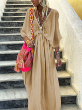 Load image into Gallery viewer, Elegant Deep V-neck Maxi Dress for Summer

