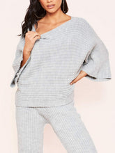 Load image into Gallery viewer, Everleigh Grey Ribbed Knit Co-Ord Set
