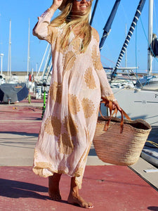 Bohemian Retro Casual Loose Floral Maxi Dress