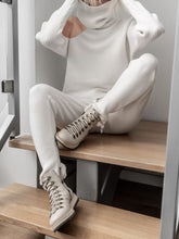 Load image into Gallery viewer, High Neck Strapless Slim Tops Trousers Knit Suit
