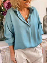 Load image into Gallery viewer, Long Sleeve Solid Color Casual Loose Blouses
