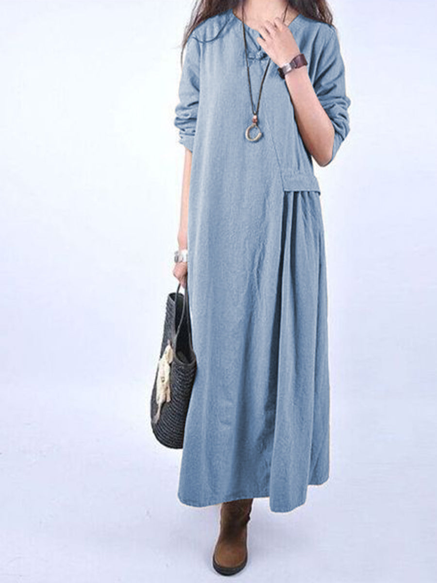 Casual Solid Color Fashion Wild Dress