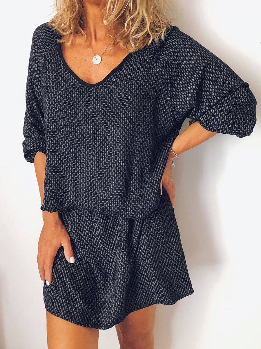 Casual Fashion V-Neck Dress
