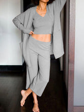 Load image into Gallery viewer, Casual Solid Color V-neck Three-piece Suit
