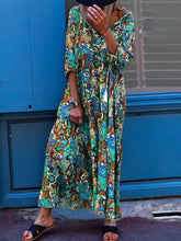 Load image into Gallery viewer, Fashionable Wild Bohemian Print Dress
