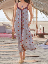 Load image into Gallery viewer, Holiday Bohemian Sling Print Dress
