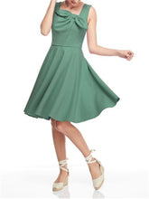 Load image into Gallery viewer, Monochrome Bow Decoration Dress
