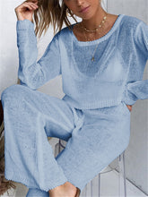 Load image into Gallery viewer, Simple Casual Loose Loungewear Sunscreen Top Pants Suit
