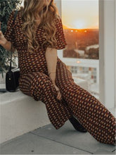 Load image into Gallery viewer, Retro Bohemian Geometric Print Maternity Jumpsuit
